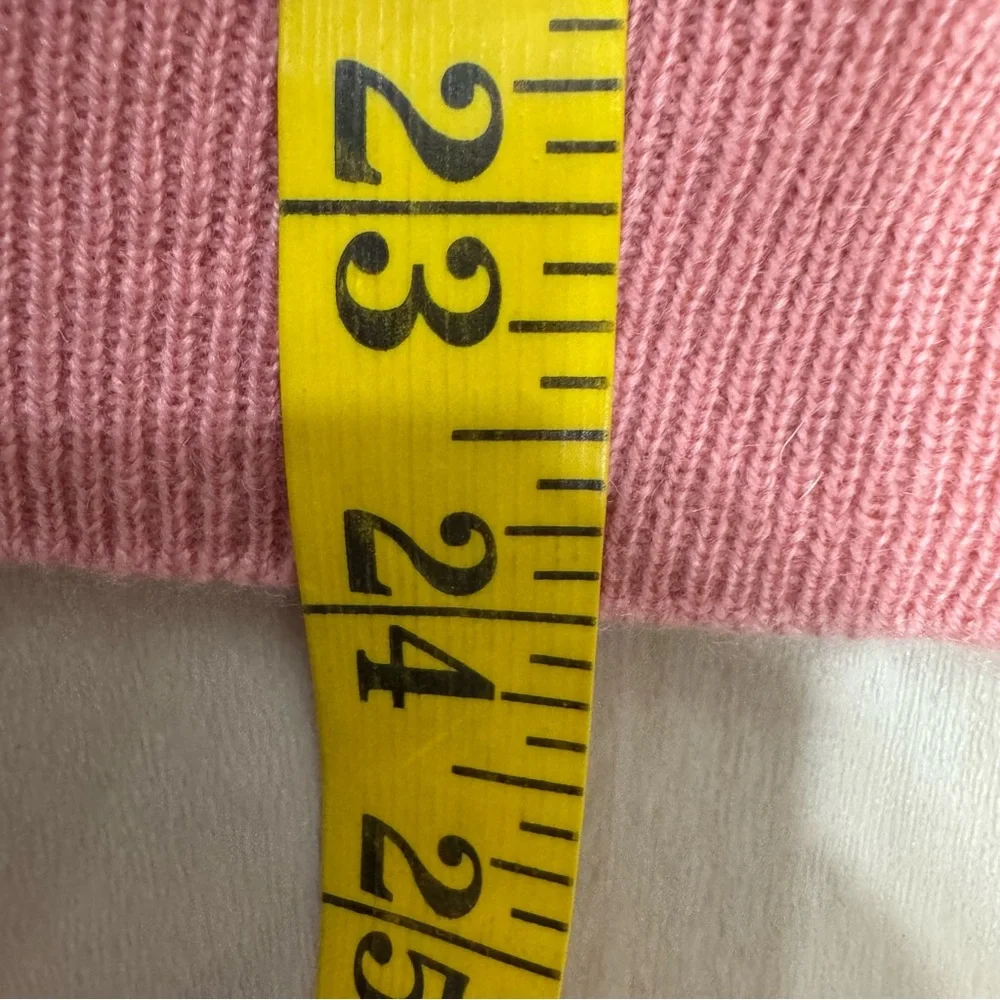 NWT Gobi Mongolian Cashmere V Neck Sweater Women's Large Peach Pink - Picture 8 of 12